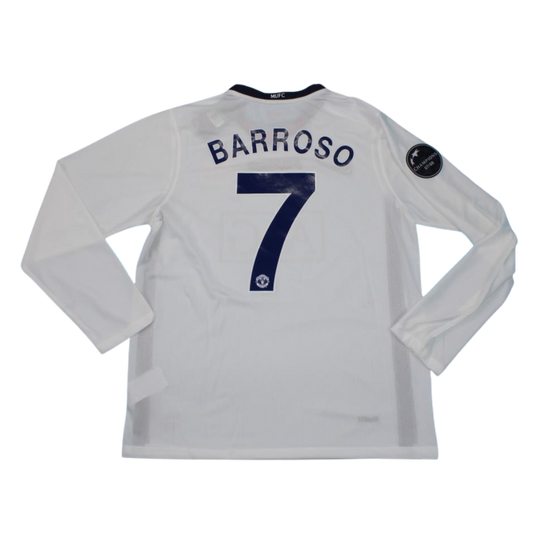 Camisa Manchester United Manga Longa Final Roma 2009 - Versão Retrô "Barroso" Nº 7