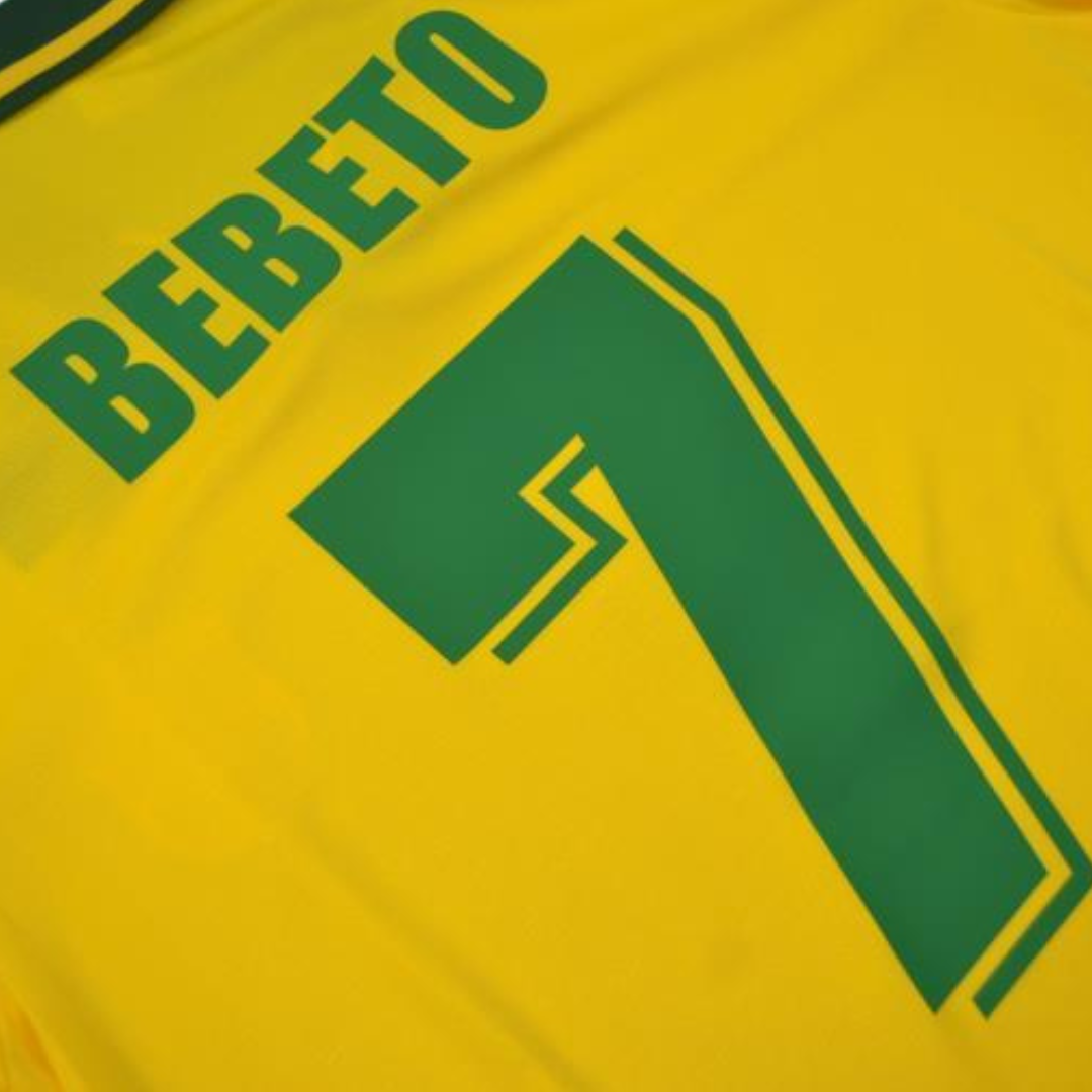 Camisa Retrô Brasil Home Copa do Mundo Versão 1994 "Bebeto" N°.7