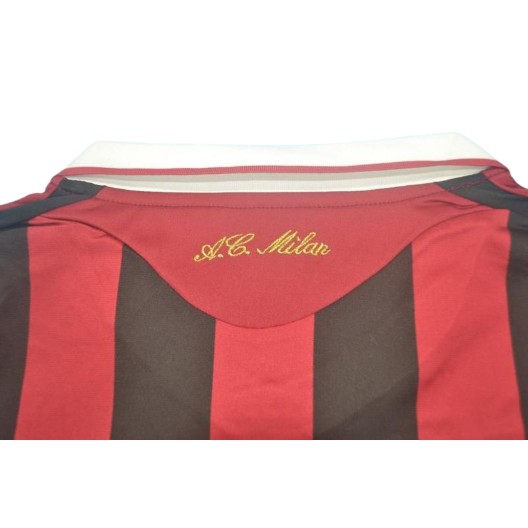Camisa Milan Manga Longa Home 09/10 - Versão Retrô