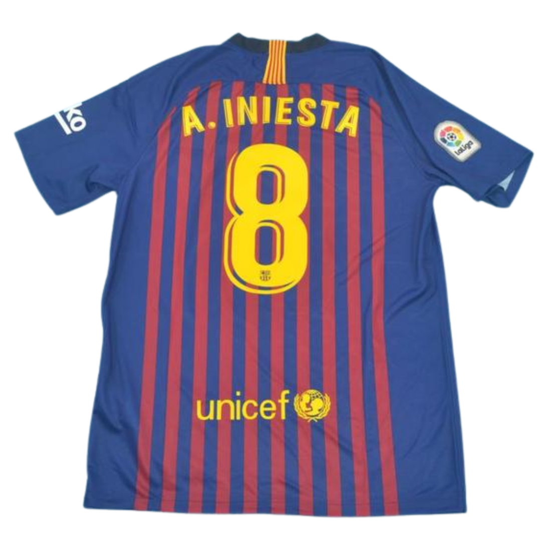 Camisa Barcelona Home 18/19 - Versão Retrô "A.Iniesta" Nº 8