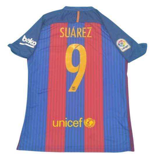 Camisa Barcelona Home 16/17 - Versão Retrô "Suárez" Nº 9