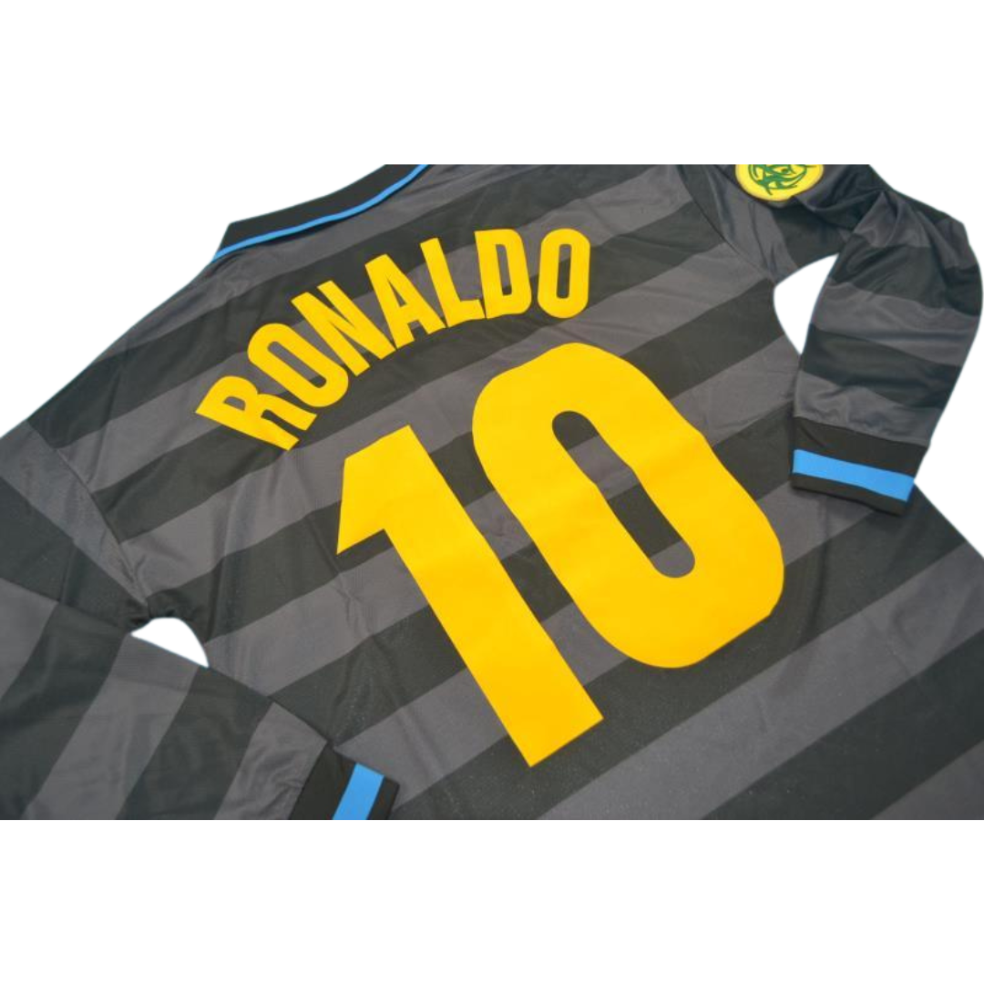 Camisa Inter de Milão Manga Longa 97/98 - Versão Retrô "Ronaldo" Nº 10