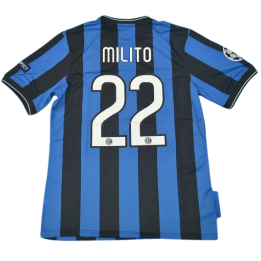 Camisa Retrô Inter de Milão Home UCL Finale Versão 2010 "Milito" N°.22