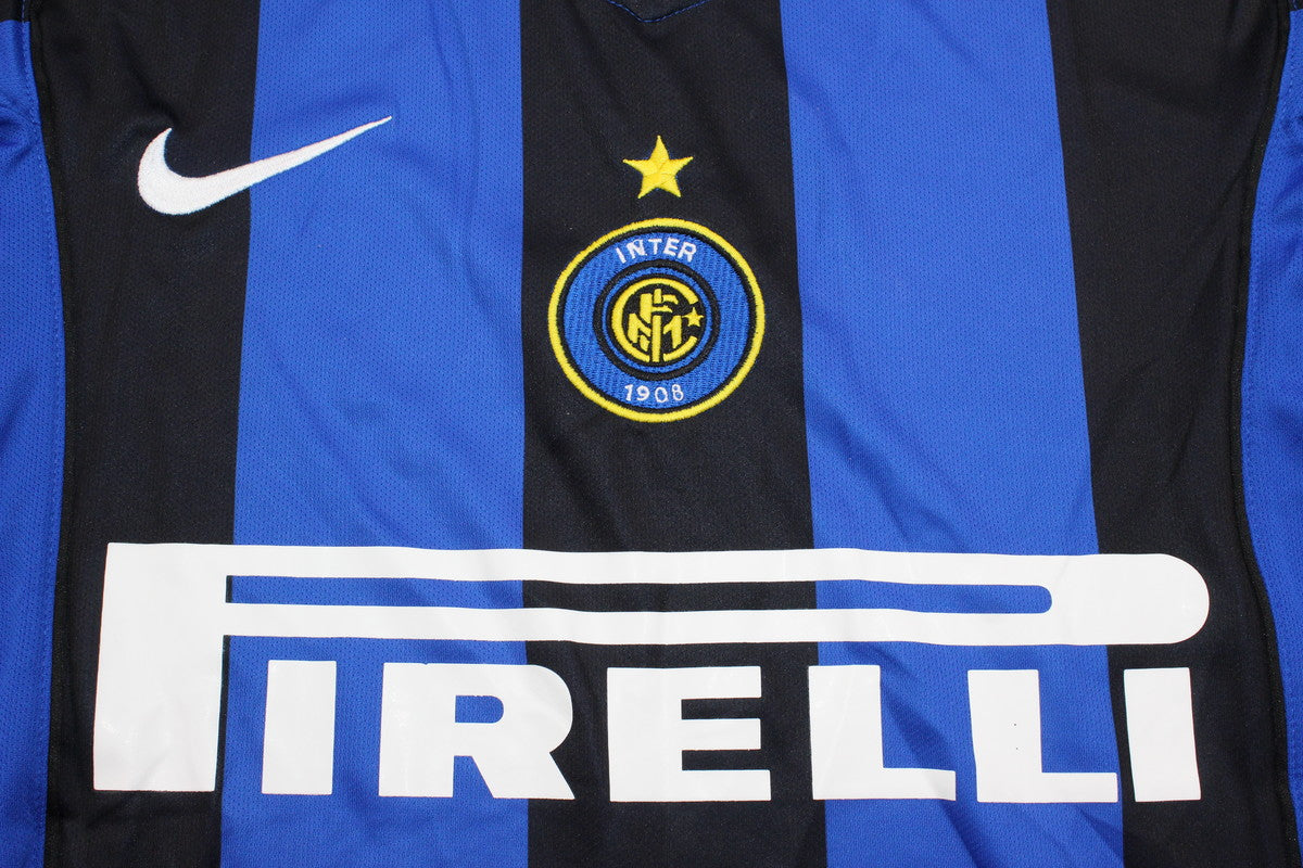 Camisa Inter de Milão Manga Longa 04/05 - Versão Retrô "Zanetti" Nº 4