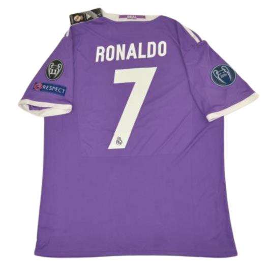 Camisa Real Madrid Away 16/17 - Versão Retrô "Cristiano Ronaldo" Nº 7