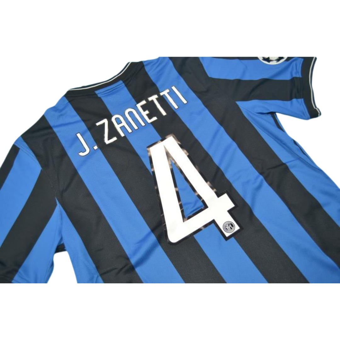 Camisa Retrô Inter de Milão Home UCL Finale Versão 2010 "J.Zanetti" N°.4