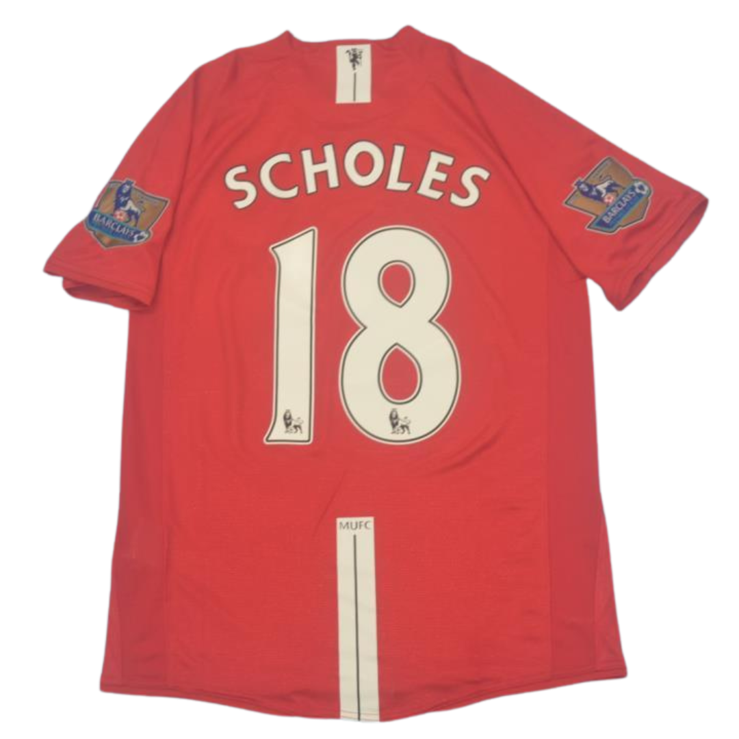 Camisa Manchester United Home 10/11 - Versão Retrô "Scholes" Nº 18