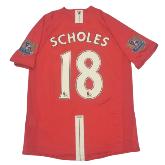 Camisa Manchester United Home 10/11 - Versão Retrô "Scholes" Nº 18