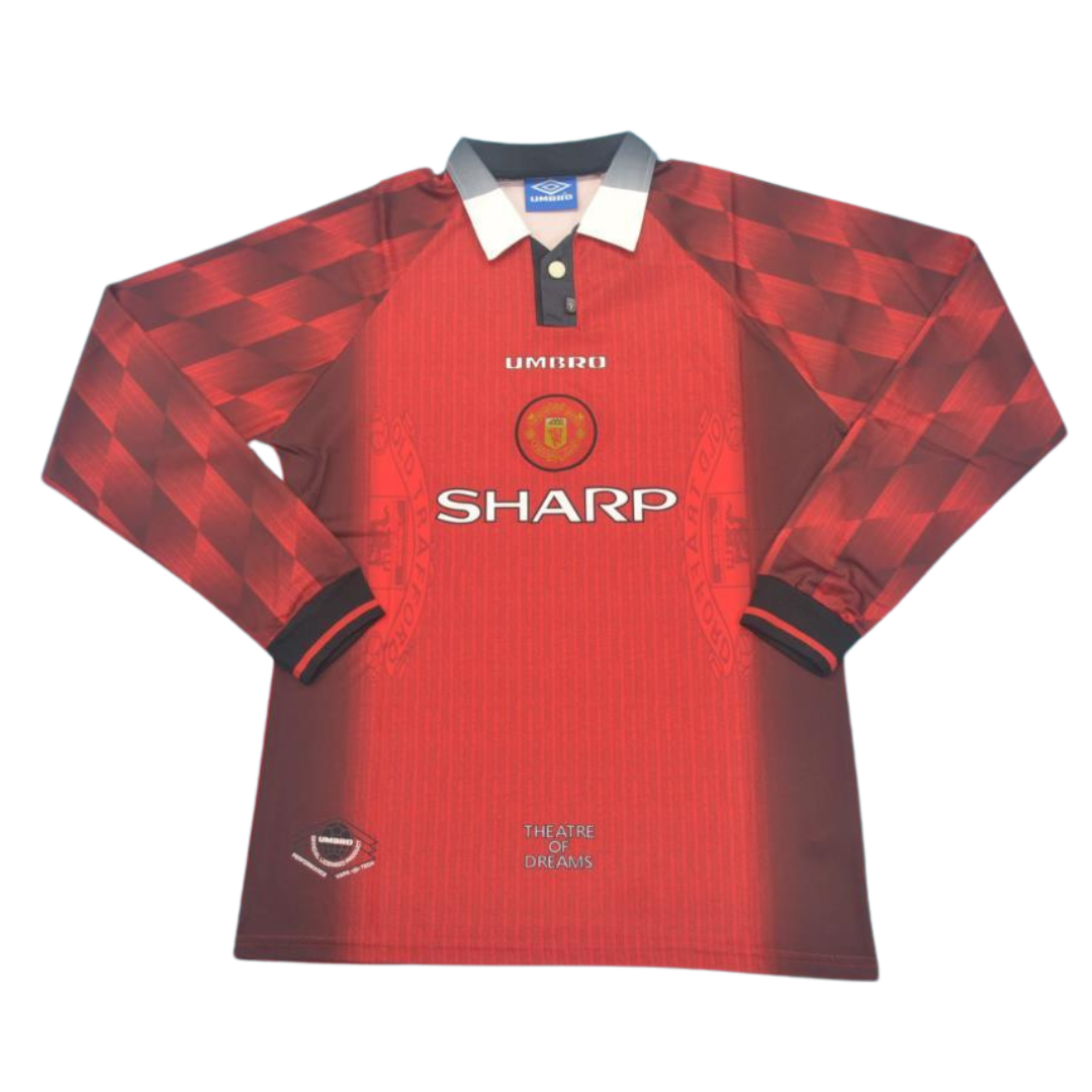 Camisa Manchester United Manga Longa Home 96/97 - Versão Retrô