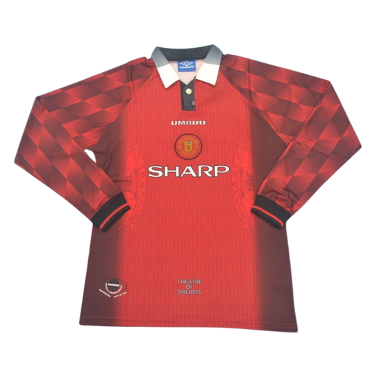 Camisa Manchester United Manga Longa Home 96/97 - Versão Retrô