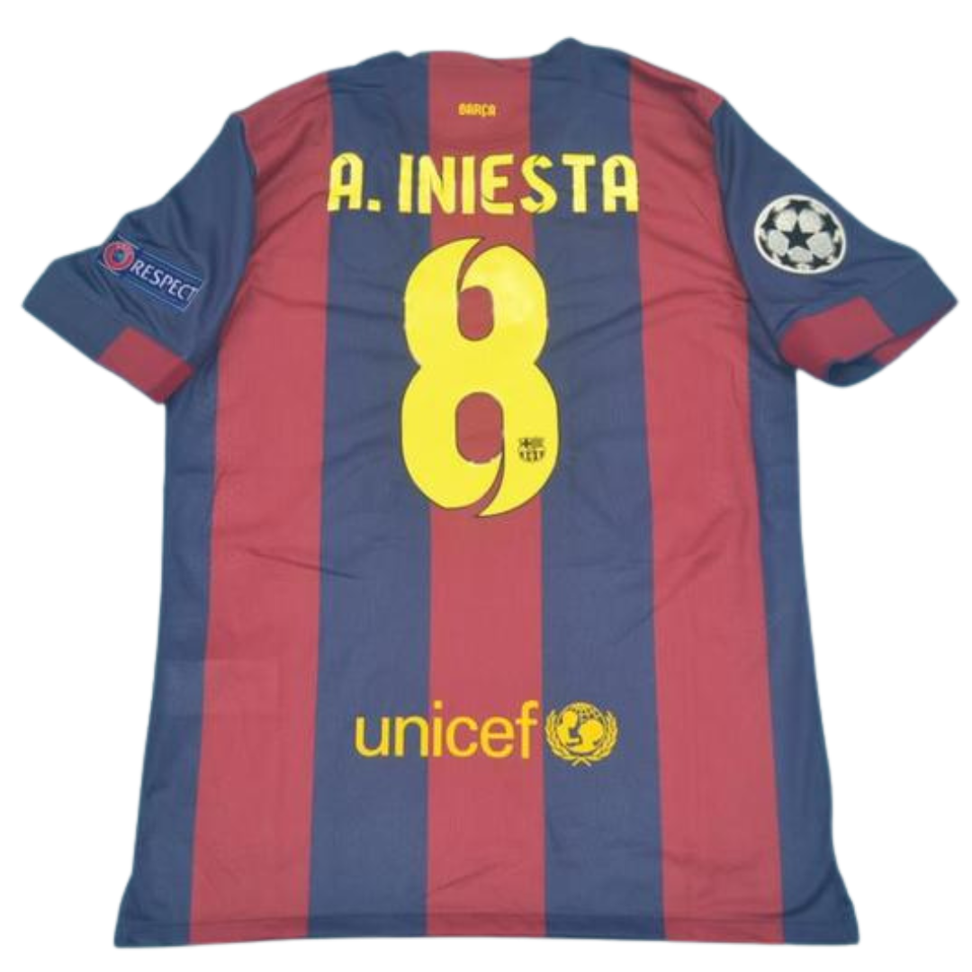 Camisa Barcelona Home 14/15 - Versão Retrô "A.Iniesta" Nº 8