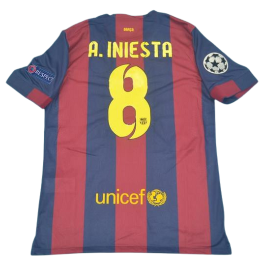 Camisa Barcelona Home 14/15 - Versão Retrô "A.Iniesta" Nº 8