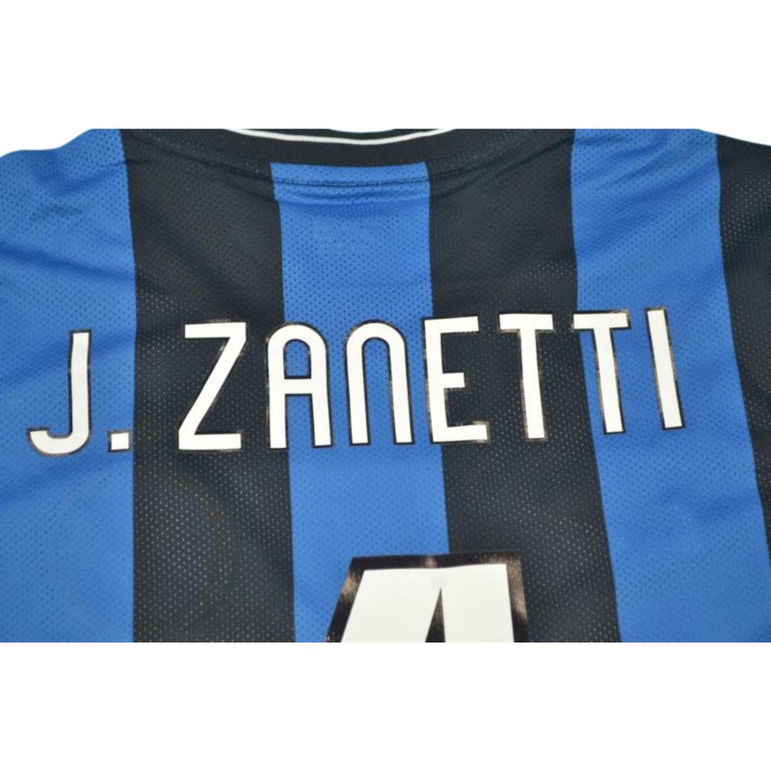 Camisa Retrô Inter de Milão Home UCL Finale Versão 2010 "J.Zanetti" N°.4