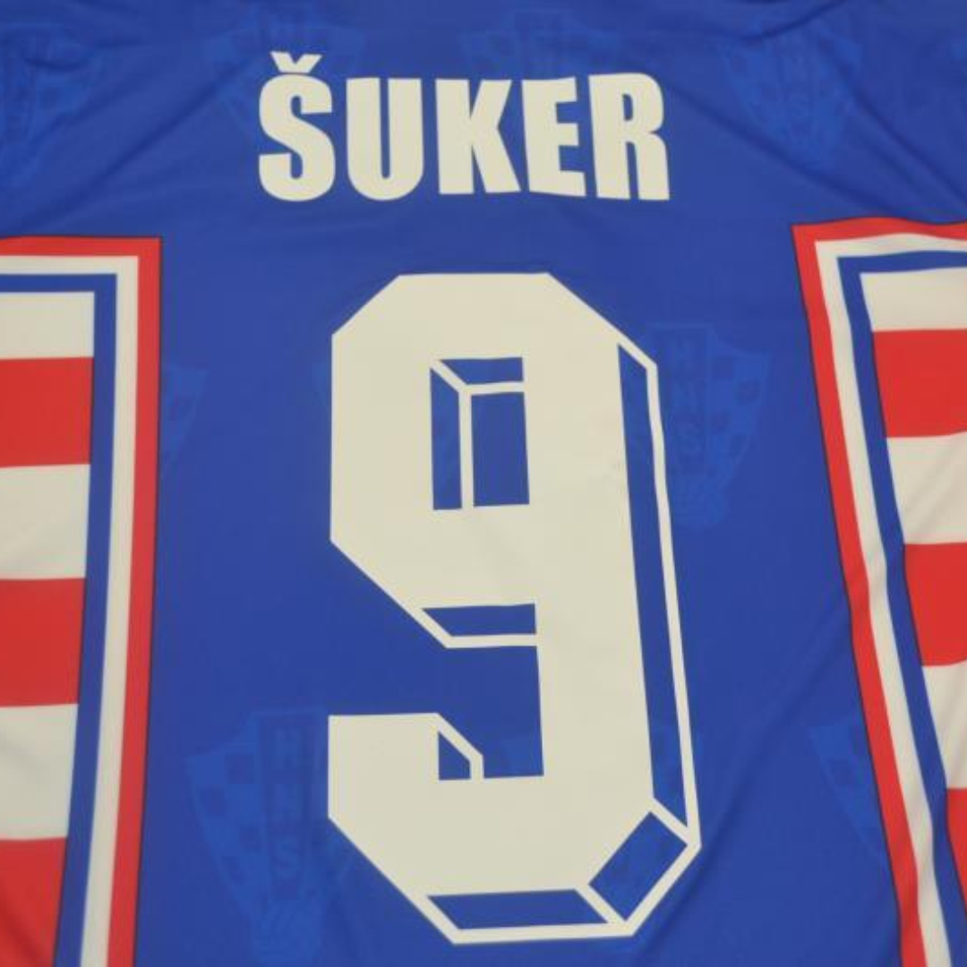 Camisa Retrô Croacia Away Copa do Mundo Versão 1998 "Šuker" N°9