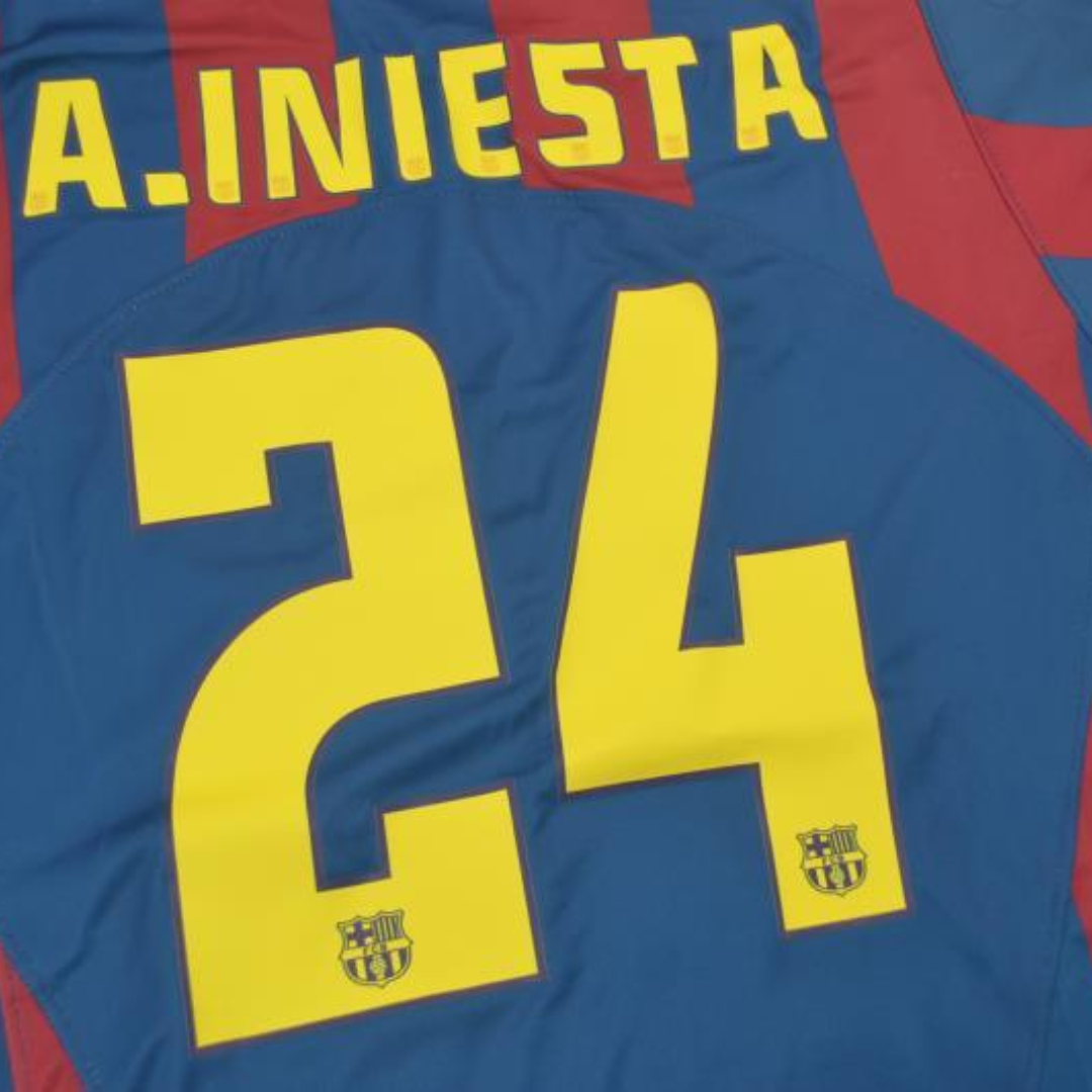 Camisa Barcelona Home 2006 - Versão Retrô "A.Iniesta" Nº 24