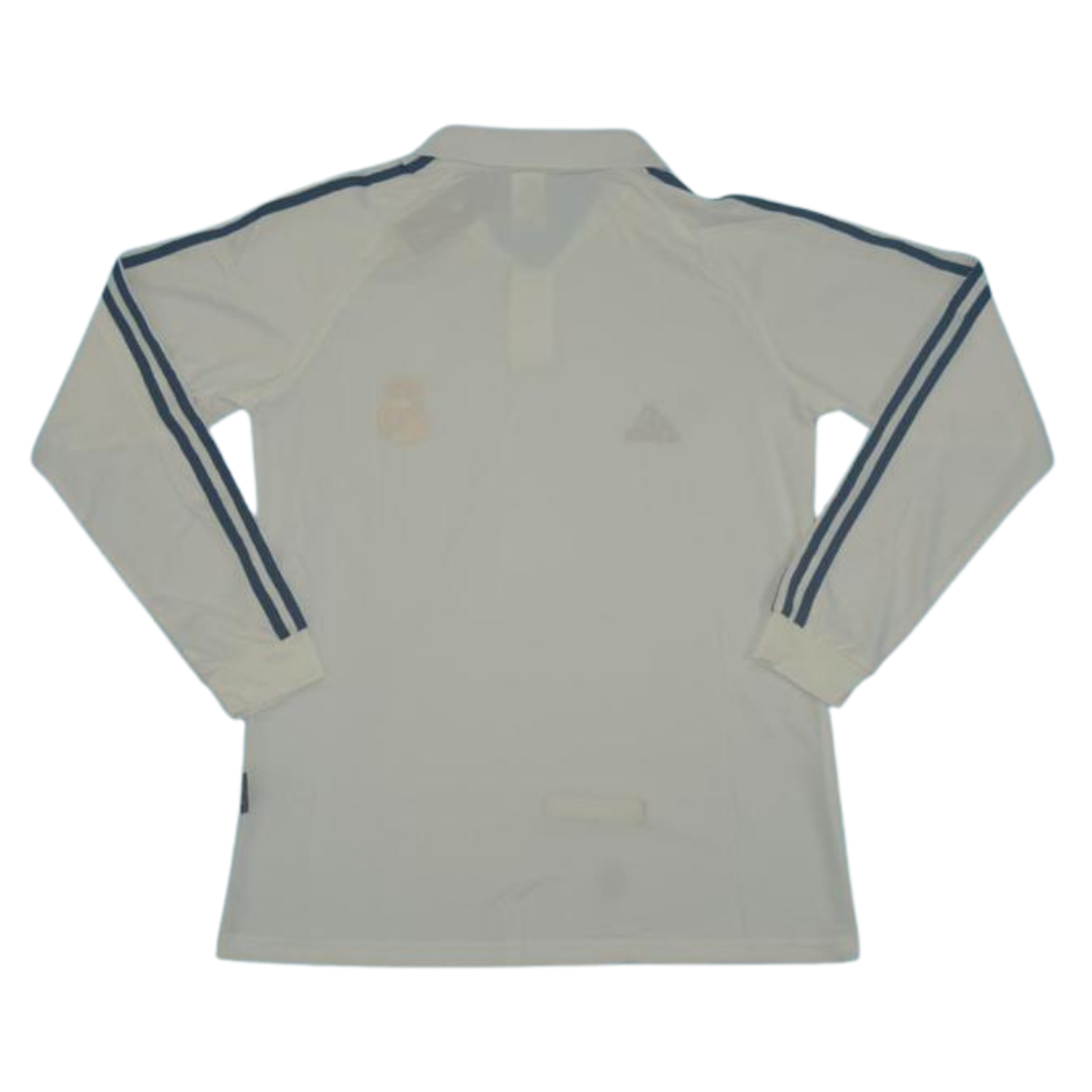 Camisa Real Madrid Manga Longa Home 01/02 - Versão Retrô