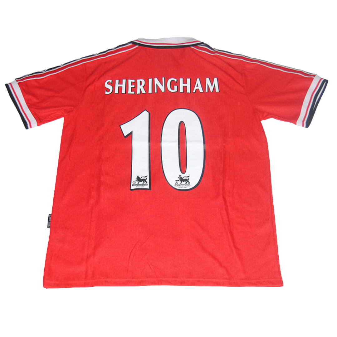 Camisa Manchester United 98/99 - Versão Retrô "Sheringham" Nº 10