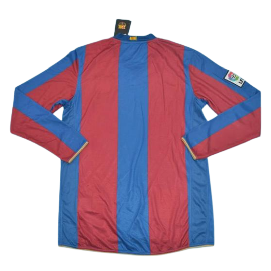 Camisa Barcelona Manga Longa Home 07/08 - Versão Retrô