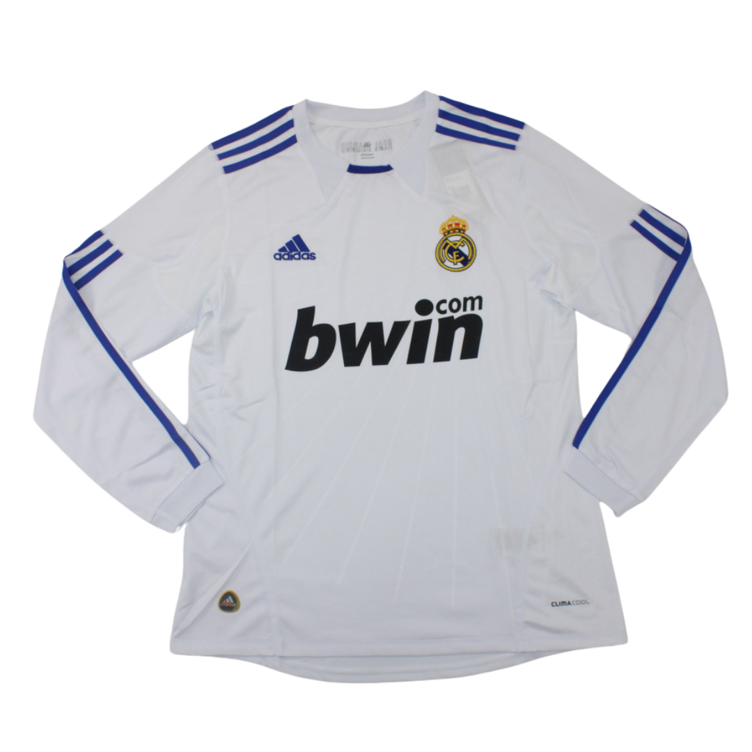 Camisa Real Madrid Manga Longa Home 10/11 - Versão Retrô