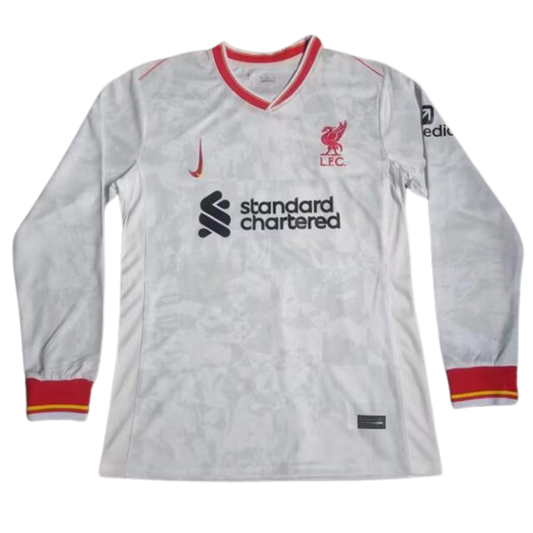 Camisa Liverpool Manga Longa Away 24/25 - Versão Retrô