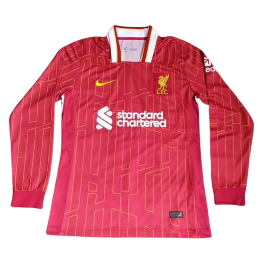 Camisa Liverpool Manga Longa Home 24/25 - Versão Retrô