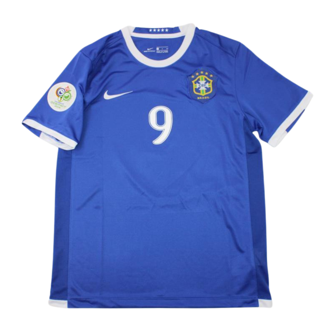 Camisa Retrô Brasil Away Copa do Mundo Versão 2006 "Ronaldo" N°.9