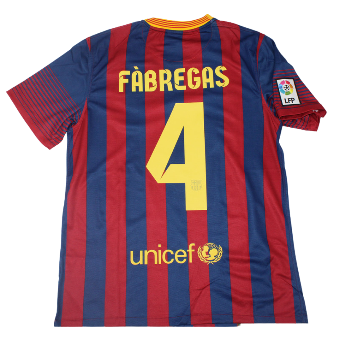 Camisa Barcelona Home 13/14 - Versão Retrô "Fábregas" Nº 4