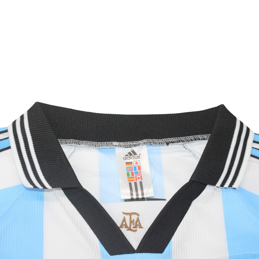 Camisa Argentina Manga Longa Home 1998 - Versão Retrô
