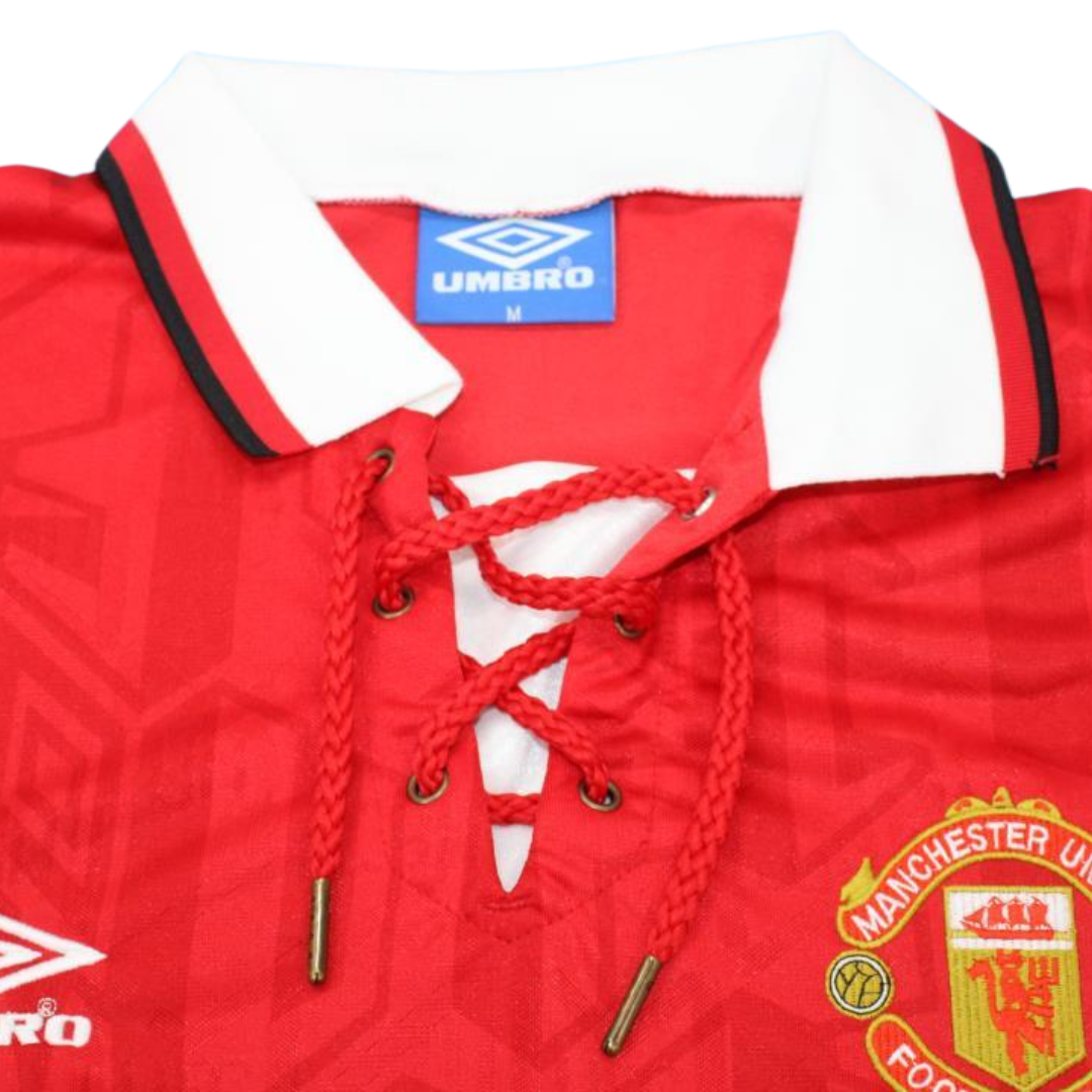 Camisa Manchester United Manga Longa Home 92/94 - Versão Retrô