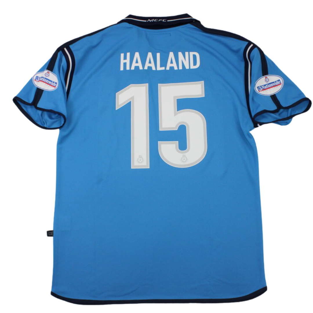 Camisa Manchester City Home 01/02 - Versão Retrô "Haaland" Nº 15