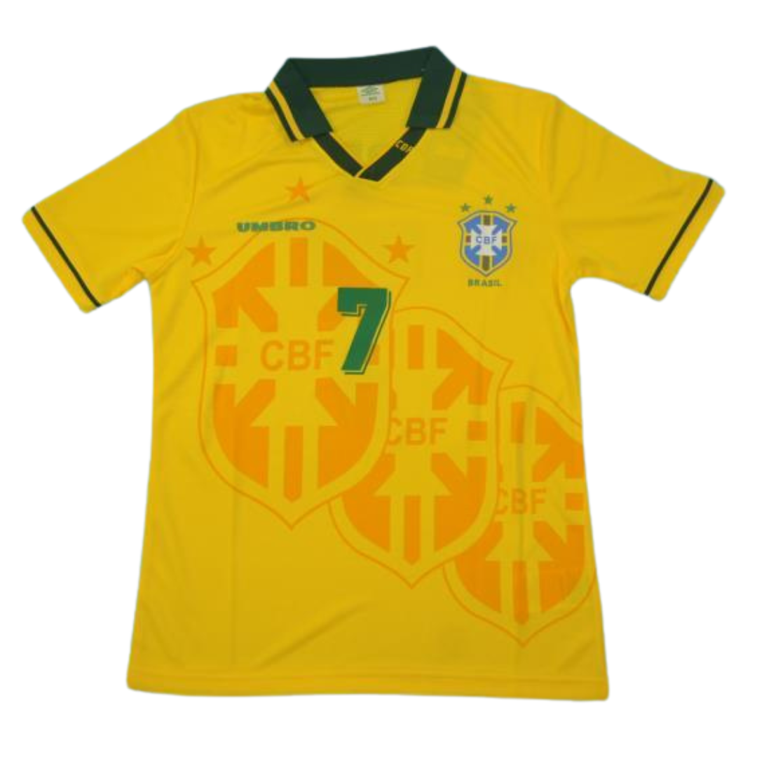 Camisa Retrô Brasil Home Copa do Mundo Versão 1994 "Bebeto" N°.7