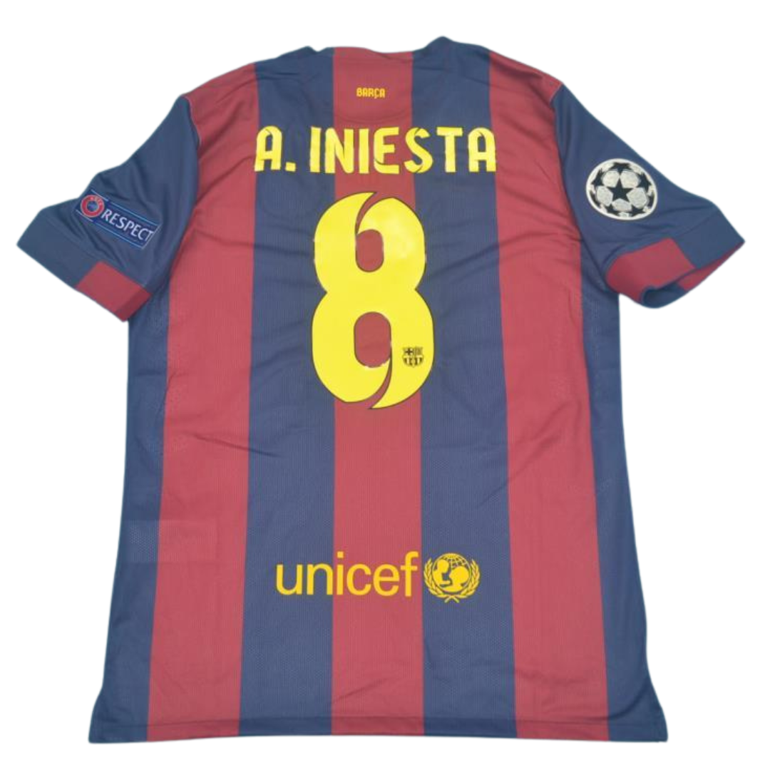 Camisa Barcelona Home 14/15 - Versão Retrô "A.Iniesta" Nº 8