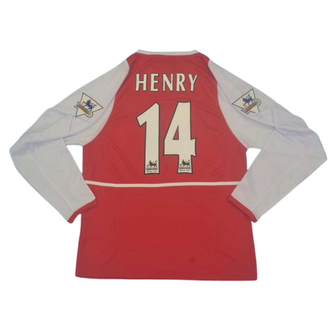 Camisa Arsenal Manga Longa 02/04 - Versão Retrô "Henry" Nº 14