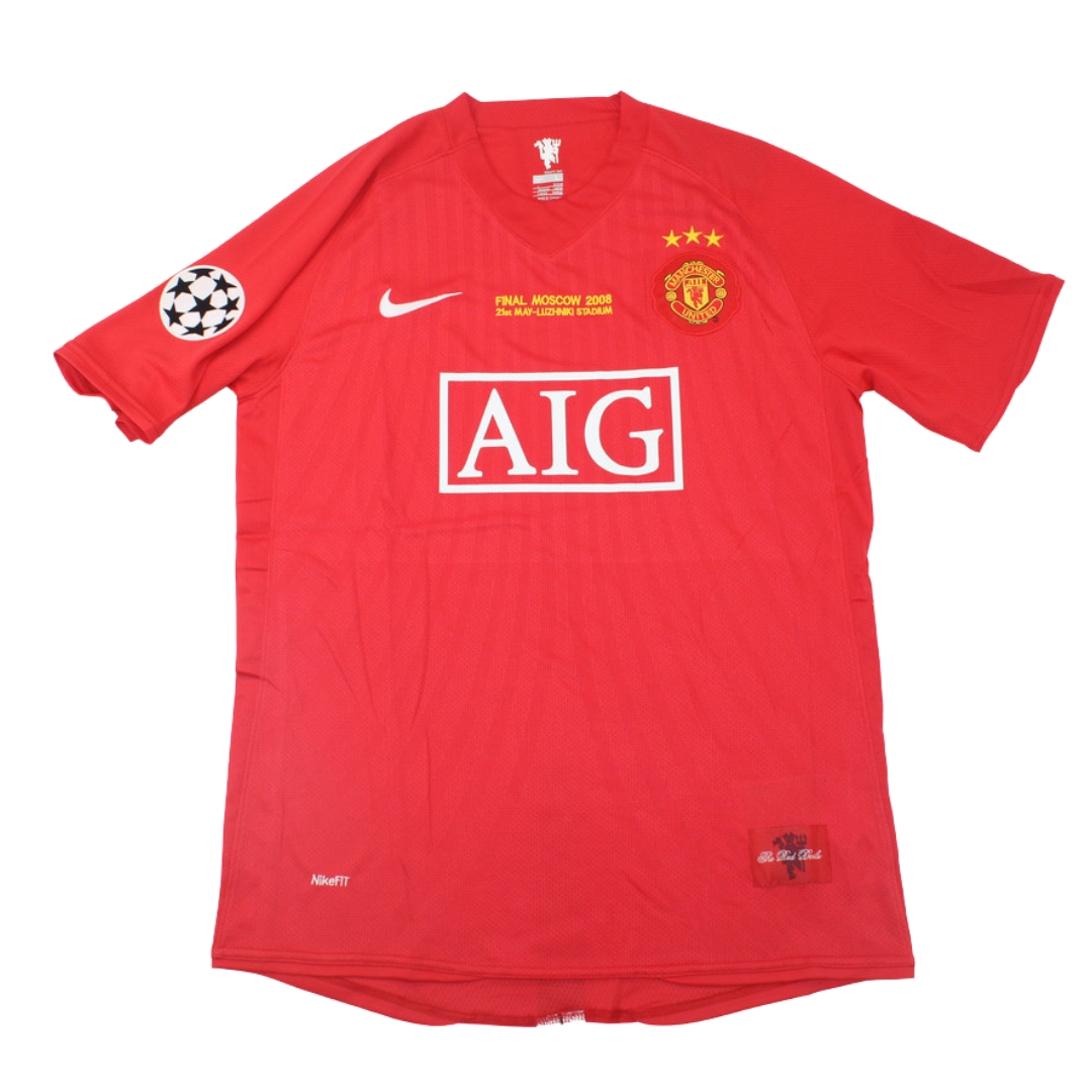 Camisa Manchester United UCL Final 3 Estrelas 07/08 - Versão Retrô