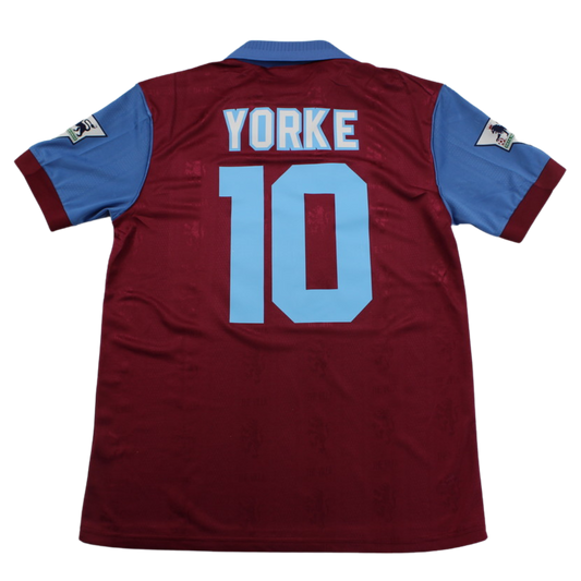 Camisa Aston Villa Home 95/96 - Versão Retrô "Yorke" Nº 10