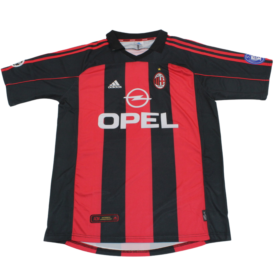 Camisa Retrô Milan Home UCL Versão 00/01 "ondo" N°.5