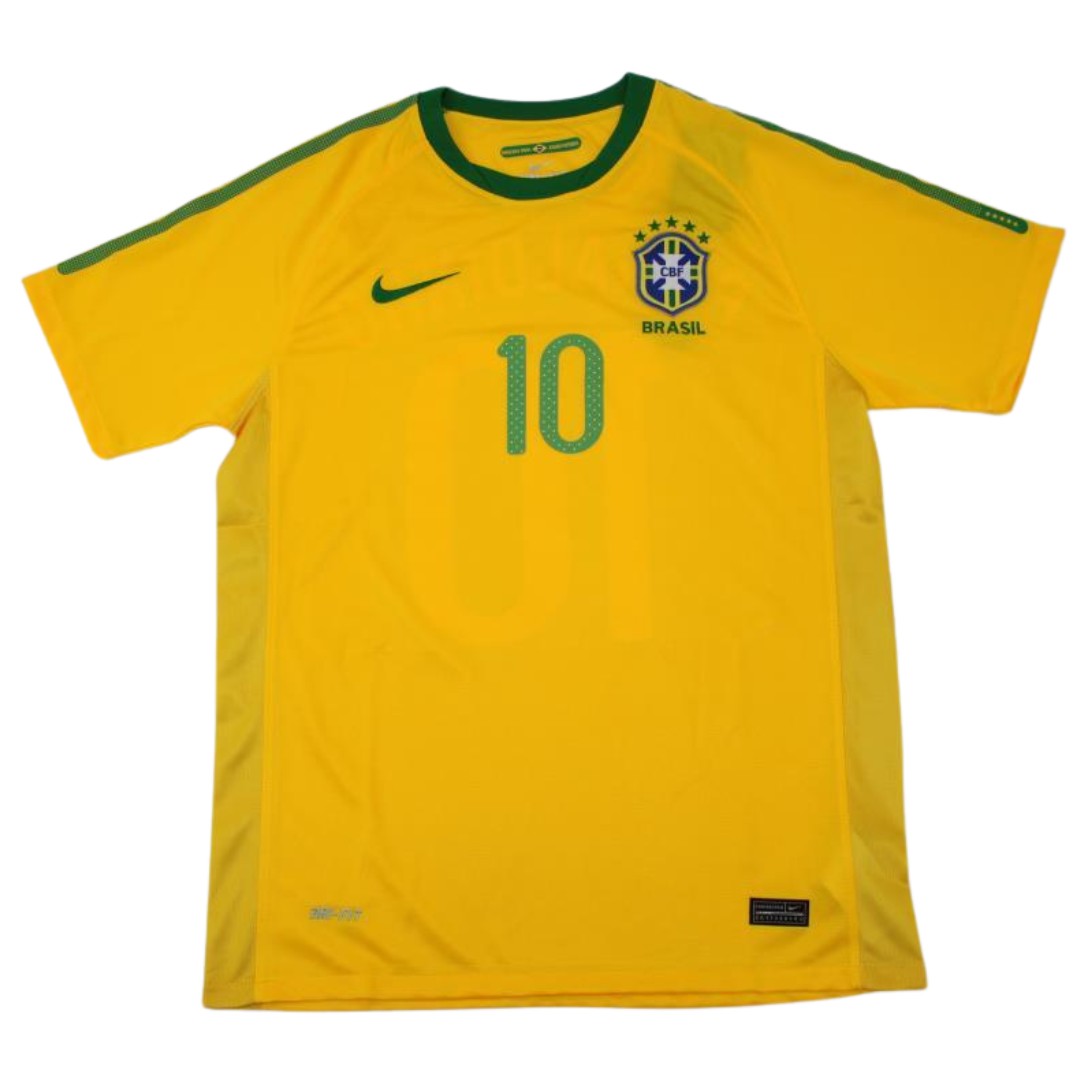 Camisa Retrô Brasil Home 2010 "Ronaldinho" N°.10