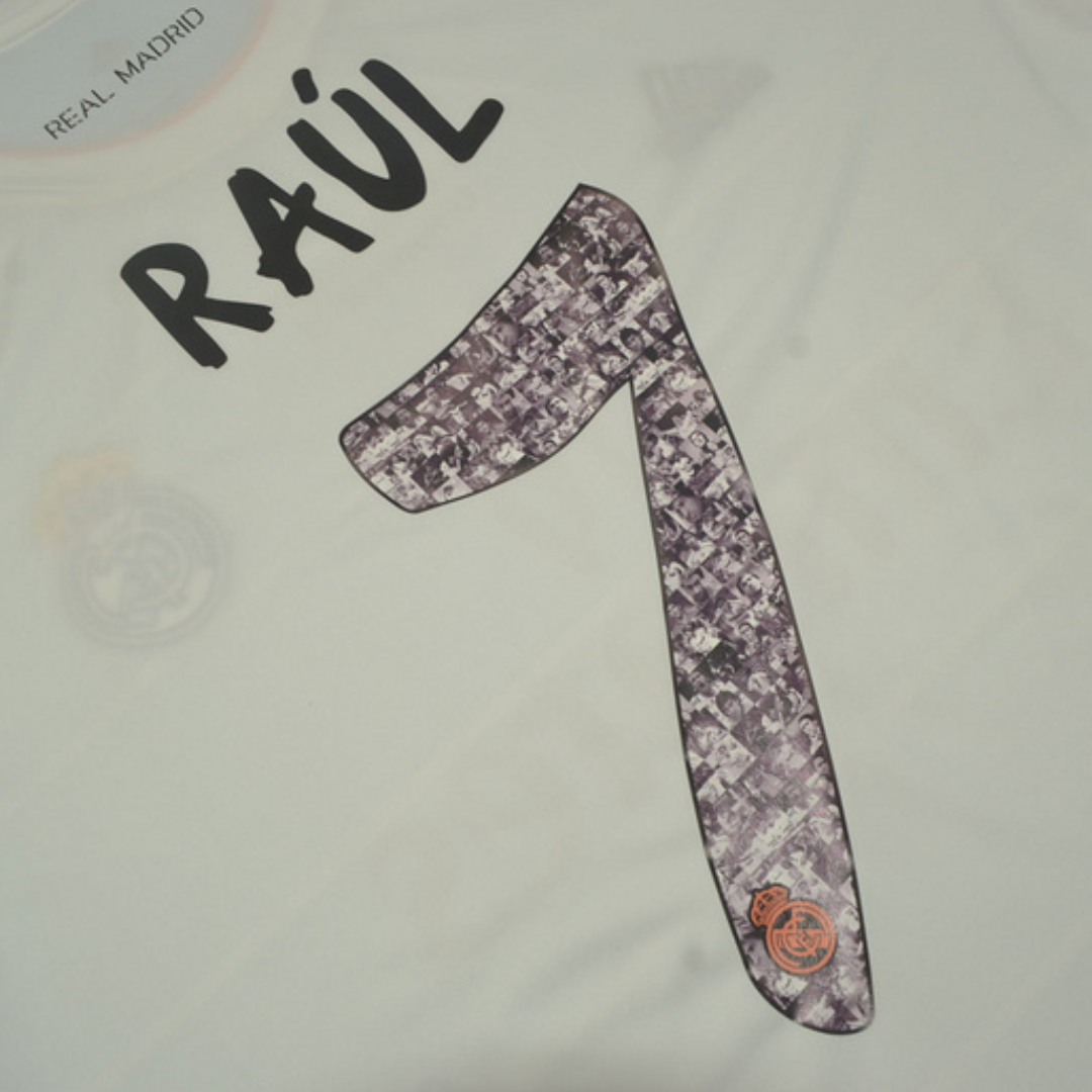 Camisa Real Madrid Manga Longa 13/14 - Versão Retrô "Raúl" Nº 7