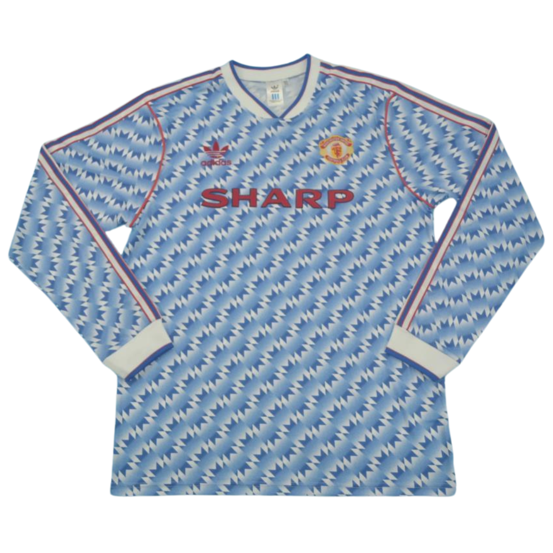 Camisa Manchester United Manga Longa 90/92 - Versão Retrô