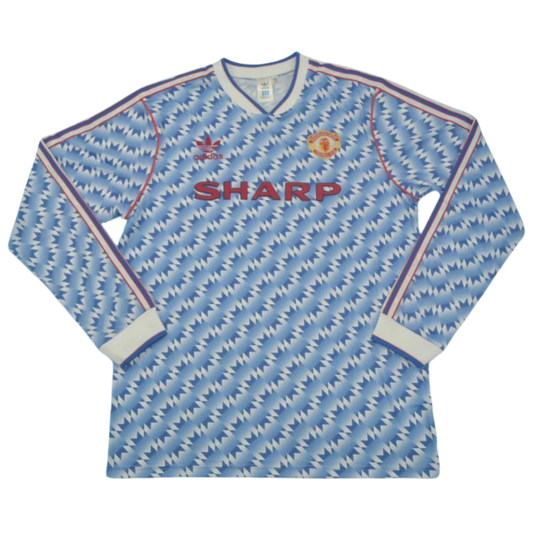 Camisa Manchester United Manga Longa 90/92 - Versão Retrô