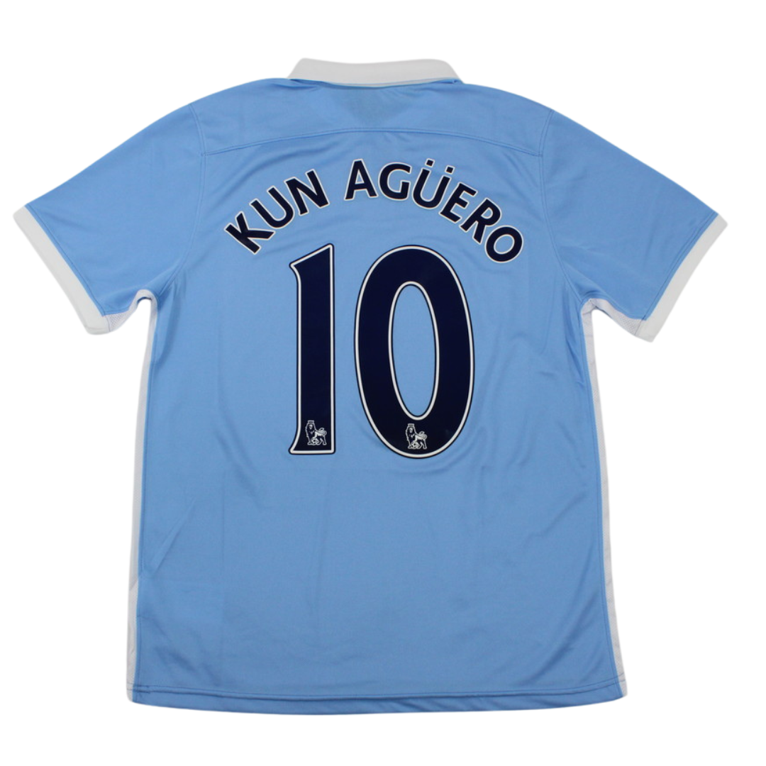Camisa Manchester City Home 15/16 - Versão Retrô "Aguero" Nº 10