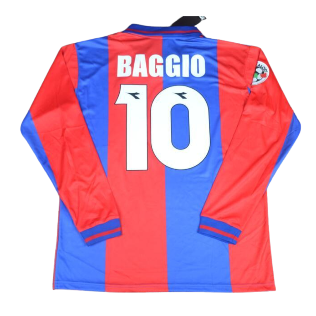 Camisa Bologna Manga Longa Home 97/98 - Versão Retrô "Baggio" Nº 10