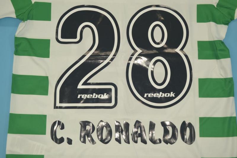 Camisa Sporting Home 02/03 - Versão Retrô "Cristiano Ronaldo" Nº 28