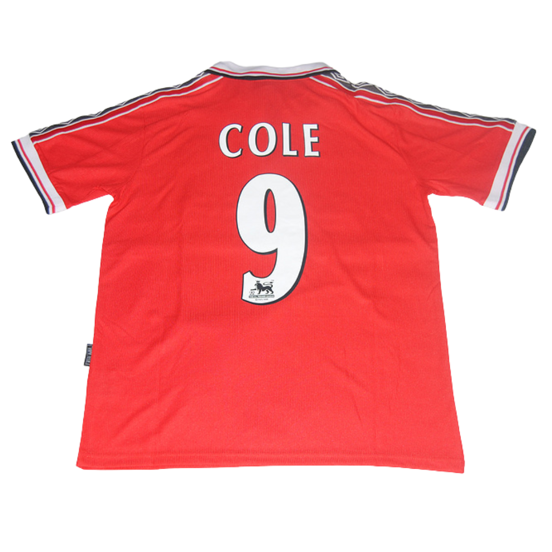 Camisa Manchester United Home 98/99 - Versão Retrô "Cole" Nº 9