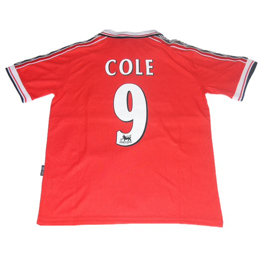 Camisa Manchester United Home 98/99 - Versão Retrô "Cole" Nº 9