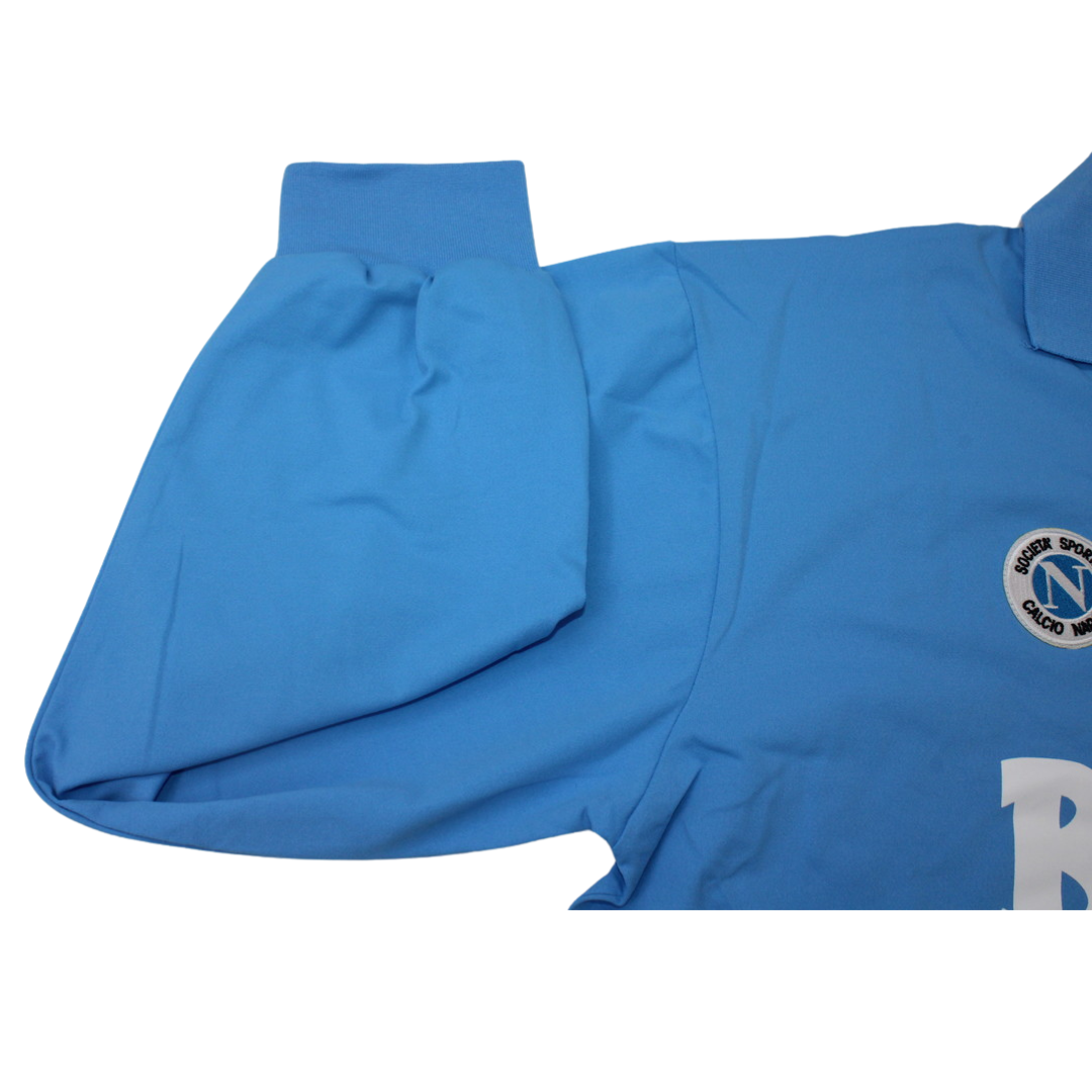 Camisa Napoli Manga Longa Home 86/87 - Versão Retrô