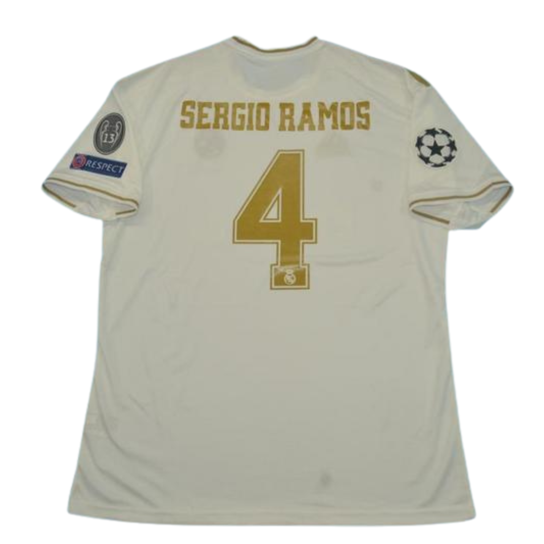 Camisa Real Madrid Home 19/20 - Versão Retrô "Sergio Ramos" Nº 4
