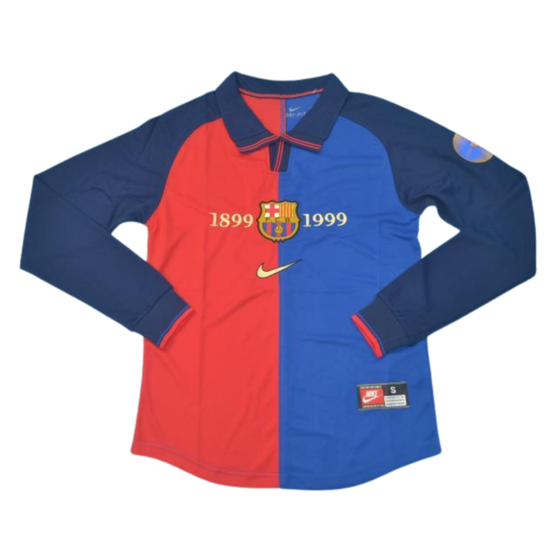 Camisa Barcelona Manga Longa Home 98/99 - Versão Retrô