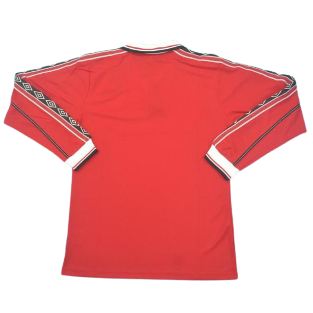 Camisa Manchester United Manga Longa Home 98/99 - Versão Retrô