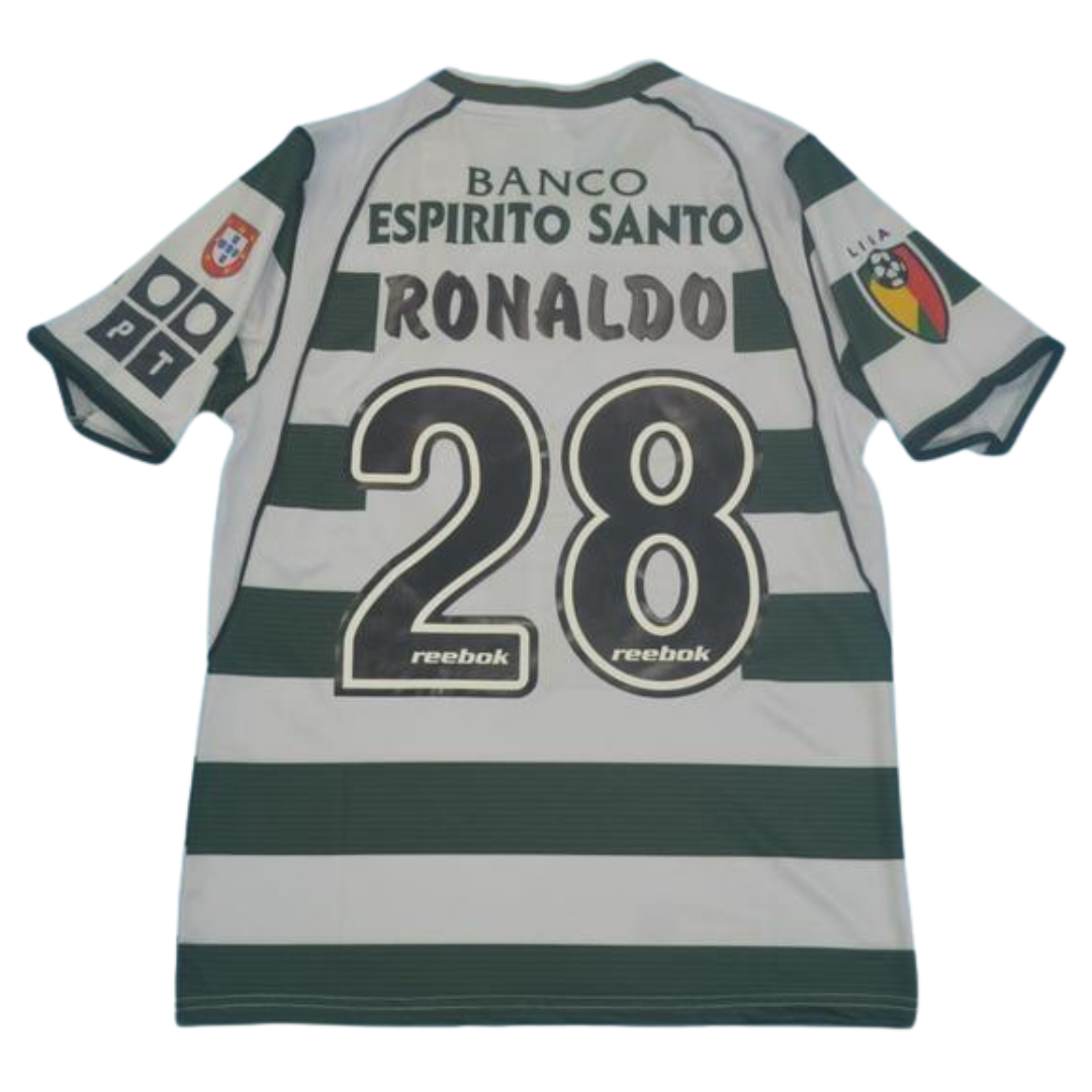 Camisa Sporting Home 01/02 - Versão Retrô "Cristiano Ronaldo" Nº 28